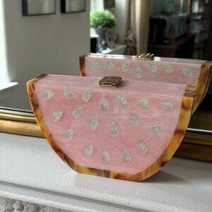Gorgeous NEW Tuckernuck Watermelon Heirloom Clutch Purse - NWOT